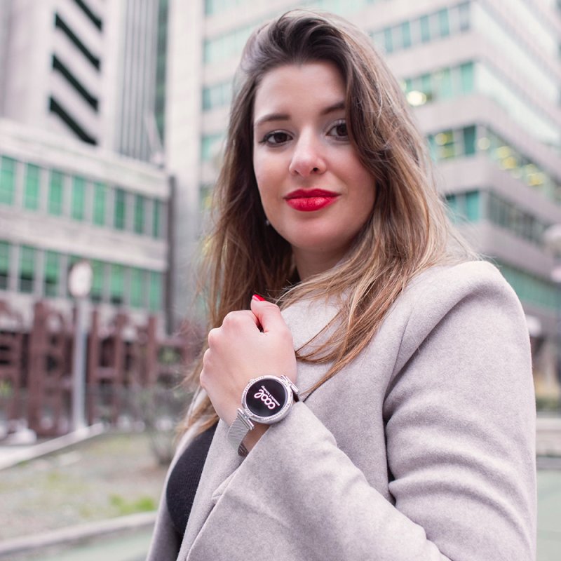 Smartwatch Pantalla Amoled COOL Mónaco + 2 Correas (Llamadas, Salud) Plateado