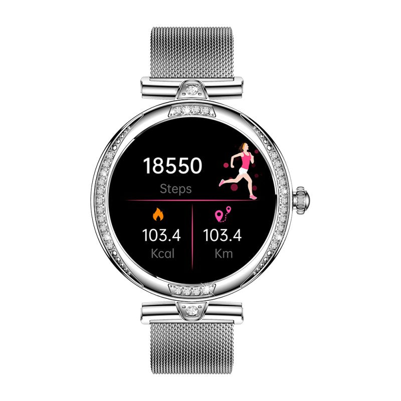 Smartwatch Pantalla Amoled COOL Mónaco + 2 Correas (Llamadas, Salud) Plateado