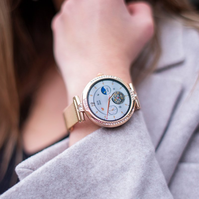 Smartwatch Pantalla Amoled COOL Mónaco + 2 Correas (Llamadas, Salud) Rose Gold