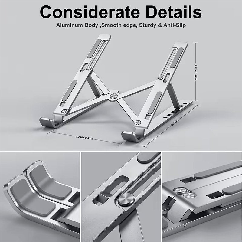 Soporte de Sobremesa Universal Plegable Aluminio COOL Ordenador Portátil