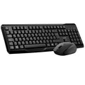 Teclado Office Inalámbrico PC Kit + Ratón COOL Enter Negro (Español)