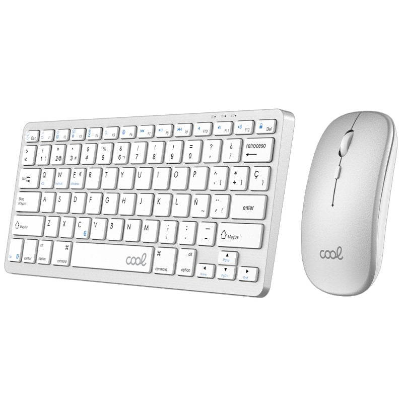 Teclado y Ratón Bluetooth PC / Tablet COOL Mobility Blanco (Español)