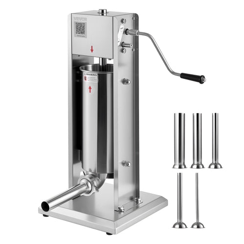 Manual Sausage Stuffer, 11 LBS / 5 L Vertical Meat Stuffer, Dual-Speed