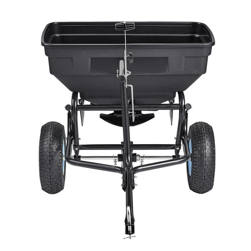 Tow Behind Broadcast Spreader, 130LBS Capacity, Tow/Push Garden